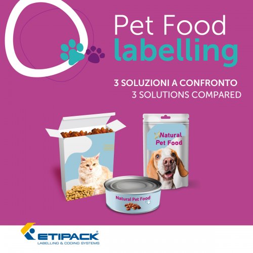 Pet Food Labeling on-pack: 3 solutions for products packaging for animals