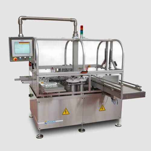 Pharmaceutical labelling machine for cylindrical products Pharma Flexi