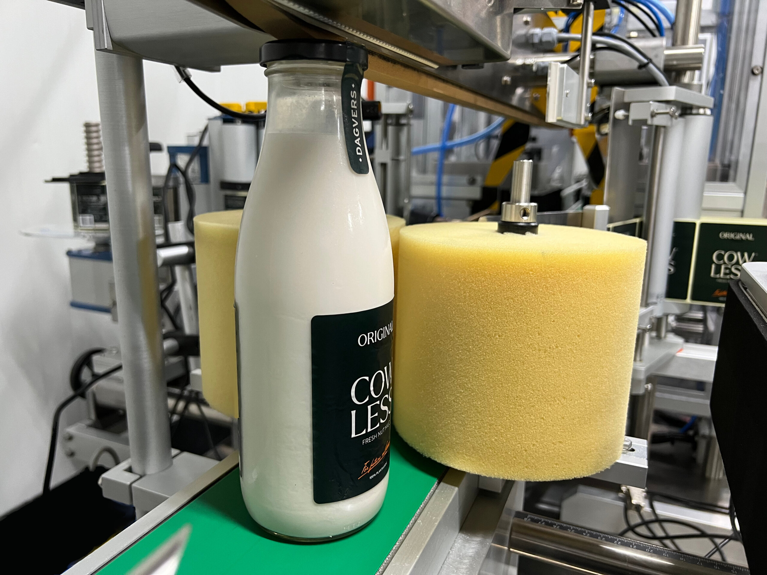 Labelling system for milk bottles